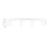 Havit Lighting Bar Lights Revo White 4 Light TRI Colour Bar Light Lights-For-You HV4002T-4-WHT 9350418025999